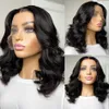 Synthetic Wigs Brazilian Wig Hair 180% Body Wave13x6 13x4 Lace Frontal Short Bob Water Wave Remy Human For Women 230821