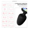 Anal Toys Vibration Plug med Wings LED Light Buttplug Fjärrkontrollvibrator för kvinnor Män manlig prostata massager Anus Sex 230821