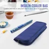 Borse di stoccaggio borse di raffreddamento portatile Custodia da viaggio diabetico Custodia in alluminio Ice (blu navy)