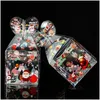 Gift Wrap Many Styles Pvc Transparent Candy Box Christmas Decoration And Packaging Santa Claus Snowman Elk Reindeer Apple Boxes Drop D Dhukv