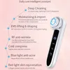 Dispositivo profissional de cuidados com a pele de fóton vermelho azul azul - limpo profundo, aquecimento, rejuvenescimento de RF frio, levantamento de EMS e aprimoramento da beleza