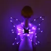 Autres fournitures de fête d'événement enfants fille ailes d'elfe éclairer fée LED papillon Halloween Cosplay Costume anniversaire mariage habiller accessoire 230821