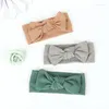 Hair Accessories 20 Pcs/Lot Stretchy Ribbed Fabric Bow Turban Headband Soft Top Knot Headwrap Baby Shower Gift
