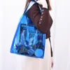 Sacs de rangement Mode Net Rouge Hipster Shopping Sac Transparent PVC Jelly Tote Girl Vest Sac à main Laser Épaule