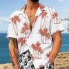 Camisas informales para hombre, camisa de verano 2023, camisa hawaiana para hombre con estampado 3d de árbol de coco, camisetas de manga corta para fiesta en la playa, ropa moderna para hombre