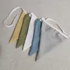 Party Decoration High Quality Linen Fabric Pennant Bunting Flag Decorative Garland Banner Party/Nursery Blue For Children