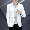 Herrenanzüge Herumn Business Leder Männer schlanke koreanische Version hübscher Modeanzug Mode Jugendjacke Mantel Trend