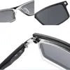 Sonnenbrille 5 in 1 Rechteck -Magnet Sonnenbrille Männer polarisierte Clips an Gläsern für Männer halbe Metallrahmen Männlich 0 Diopter optische Myopie Brillen 230822