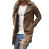 Vestes pour hommes manteau printemps et automne boucle décoration poche mi-longue tendance décontractée mince