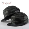 FindPro Camo Snapback czapki nowe płaskie czapki hip -hopowe dla mężczyzn kobiety kamuflaże baseball bboy cap styl unisex1264b