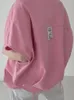 Damesvesten brief mouwloze vest revers Losse casual waistjats 2023 Summer Fashion Tide Mooie kleding Big Size Pink Top Y364