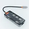 Premium Type -C transparante expansie Dock - 4K 60Hz HDMI Gigabit Ethernet USB3.0 Hub SD/TF -kaartlezer 8 in 1