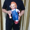 Autres fournitures de fête d'événement Original Seed of Chucky 1/1 Stand Statue Horror Collection Doll Figure Child's Play Good Guys Big Chucky Halloween Props 230821