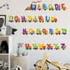 Wall Stickers Cartoon Car Train 26 Letters Alphabet for Kids Rooms Home Decor Children Sticker 230822