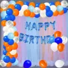 Andra evenemangsfestleveranser 108st White Blue Orange Confetti Latex Balloons Garland Kit Graduation Baby Shower Tign Birthday Decorations 230821