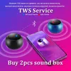 Alto -falantes portáteis Mini -alto -falante Bluetooth com Mic Tws Box Wireless Box Hifi Music Cell Phone Tablet Metal Loud Sport Subwoofer 230821