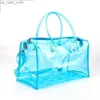 Totes Transparent Jelly Beach Bag Schwimmen im Freien Sport wasserdichte PVC Casual Capacity Messenger Bag für Männer und Frauen HKD230822