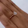 Cluster Rings RandH Real 18K Solid Gold 1.5CT Heart Cut Hiden Moissanite For Women 14K Fine Jewelry Engagement Wedding Fashion Ring