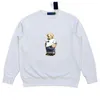 Nieuw Beer Rood Heren T-shirt met lange mouwen van hoge kwaliteit Plus Size Kleding Sweatshirt Bedrukt Beer Heren T-shirt met lange mouwen Europa en Amerika Normale maat S-XXL