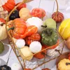 Fiori decorativi colorati in schiuma simulata zucca di zucca di Halloween decorazione falsa raccolta del giorno del ringraziamento ornamenti artificiali