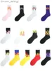 Sports Socks Herrkläder Trend Harajuku Style Flame Pipe Cotton Socks European och American Street Hip Hop Skateboarding Socks Q230822