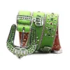 Crown Water Diamond Women's Belt Handmade Inlaid with Full Diamond Hip Hop Punk Personalized Pants Belt