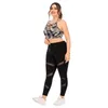 Active Set Camouflage Women's Yoga Plus Size Gym Tvåbit Set Naked Feel Fitness Legings BBW Sports Tracksuit CrossFit Outfits