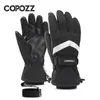 Guantes deportivos COPOZZ Winter Ski Men Impermeable Cálido Snowmobile Guante Espesar Nieve térmica con función de pantalla táctil 230821