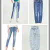 Jeans straniero straniero commerciale originale da ricamo a moda singolo spagnolo lavata elastica con pantaloni a matita ad alta vita elastico jeans 230821
