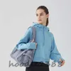 2023ss L-78 top zipper jacket hooded outfit yoga clothes long sleeve sweatshirts thumb hole training running jacket lu women slim fitness lulu coat