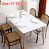 Table Cloth Transparent PVC Tablecloth Soft Square Waterproof Oilproof Kitchen Dining Cover For Rectangular