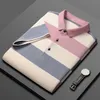 Polos maschile 2023 Summer Brand Stripled Designer Polo Shirt Short Casual Top Fashion Wear 230821