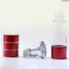 15 ml 30 ml 50 ml Wijn Red Red Vulbare flessen met zilveren lijn draagbare Airless Pump Dispenser -fles voor reislotion#121Goods UGFPQ