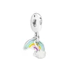 925 Silver Fit Pandora Charm New Original Color Rainbow Balloon Beads Fashion Charms Set Pendant DIY Fine Beads Jewelry, A Special Gift for Women