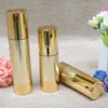 15 ml 30 ml 50 ml złota najwyższej jakości butelka Airless Butelka Puste pojemniki kosmetyczne Opakowanie do płynnego makijażu 10pcs/Lot CLWHF