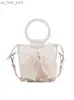 Totes Fashionable Bowknot Pvc Transparent Jelly Bucket Type Portable Women's Bag Simple And Casual Versatile New Crossbody Women's Bag HKD230822