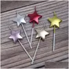 Candles Cake Decoration Candle Cakes Pick Ornament Love Stars Shape For Valentines Day Birthday Party Supplies Golden Drop Delivery Dhnv9