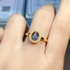 Anelli di cluster anello di fidanzamento Alexandrite in argento con perle cambio di colore 925 gioielli sterling per regalo