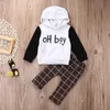 Kläder sätter höstvinter 2 st småbarn barnfödda barn baby pojke kläder set hoodies långärmad skjorta byxor leggings 2 st.