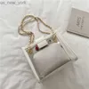 Totes Strawberry Jelly Bag Kvinnor 2021 Fashion Strawberry Transparent Mother Bag Chain Shoulder Underarm Female Bag Child Mother Bag HKD230822