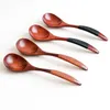 Luxe handgemaakte Twisted Thread Restaurant Hotel Natural Wood Spoon kleine houten lepel soep