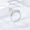 Alyanslar Qxjewel VVS Gerçek Moissanite Band 925 Gümüş Kaplama Beyaz Altın Eşleştirme Nişan Yüzüğü Kadın Hediyesi