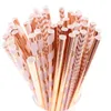 Other Event Party Supplies 2550pcs Foil GoldSilver Disposable Drinking Paper Straws Rainbow For Birthday Wedding Deco Christmas 230822