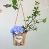 Fleurs décoratives pour porte d'entrée, panier de fleurs sauvages, couronne de printemps et d'été, signe d'amour de bienvenue, porche moderne