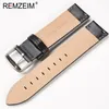 Bekijk bands echte lederen horlogeband 18 mm 20 mm 22 mm zwart bruin rode koehide band Quick Release Strap Accessories 230821