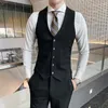 Giubbotti da uomo 2023 abito da uomo gilet maschile sottile pezzi di gilet a quadri d'affari uomo in stile inglese abiti per il tempo libero maschile