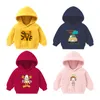 Ensembles de vêtements Bébé Garçons Filles Sweats Casual Manches Longues Dessin Animé Veste À Capuche Tops Pulls Chauds Vêtements Pour Enfants 25Y Sweat À Capuche En Molleton 230822