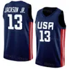 Tryck basket USA 12 Josh Hart Jersey 6 Cameron Johnson 8 Paolo Banchero 13 Jaren Jackson Jr. 4 Tyrese Haliburton 11 Jalen Brunson World Cup US National