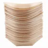 Dinnerware Sets 50 Pcs Sushi Boat Disposable Snack Bowl Wood Cheese Container Wooden Containers Tableware