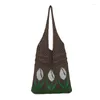 Duffel Bags Casual Hollow Beach Fashion Knitted Shoulder Bag Women Shopper Totes Travel Holiday Large Capacity Weave Handbag